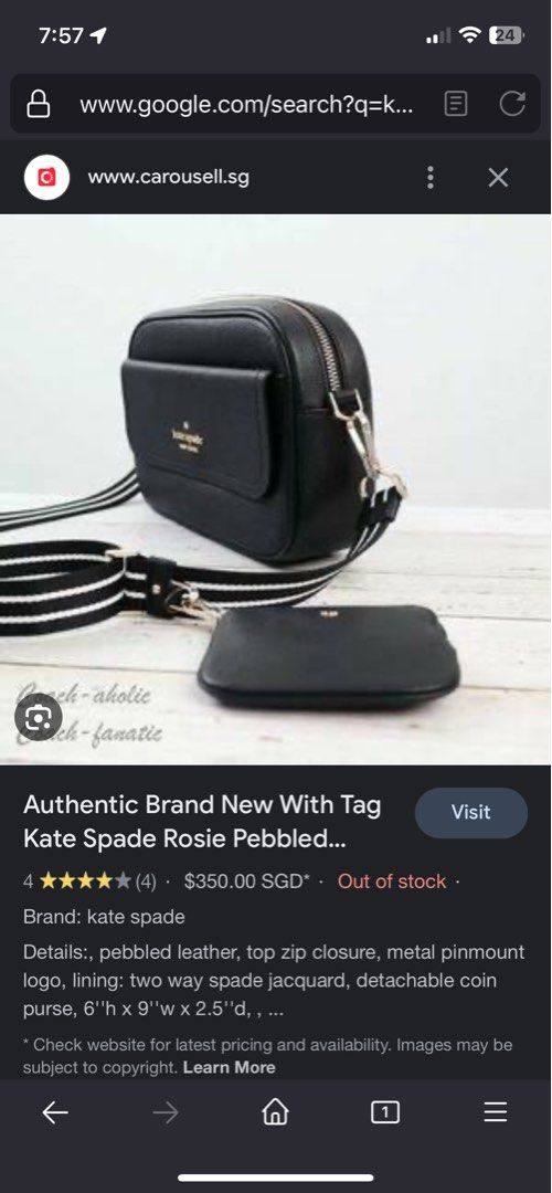 SALE‼️KATE SPADE ROSIE PHONE CROSSBODY, Luxury, Bags & Wallets on Carousell