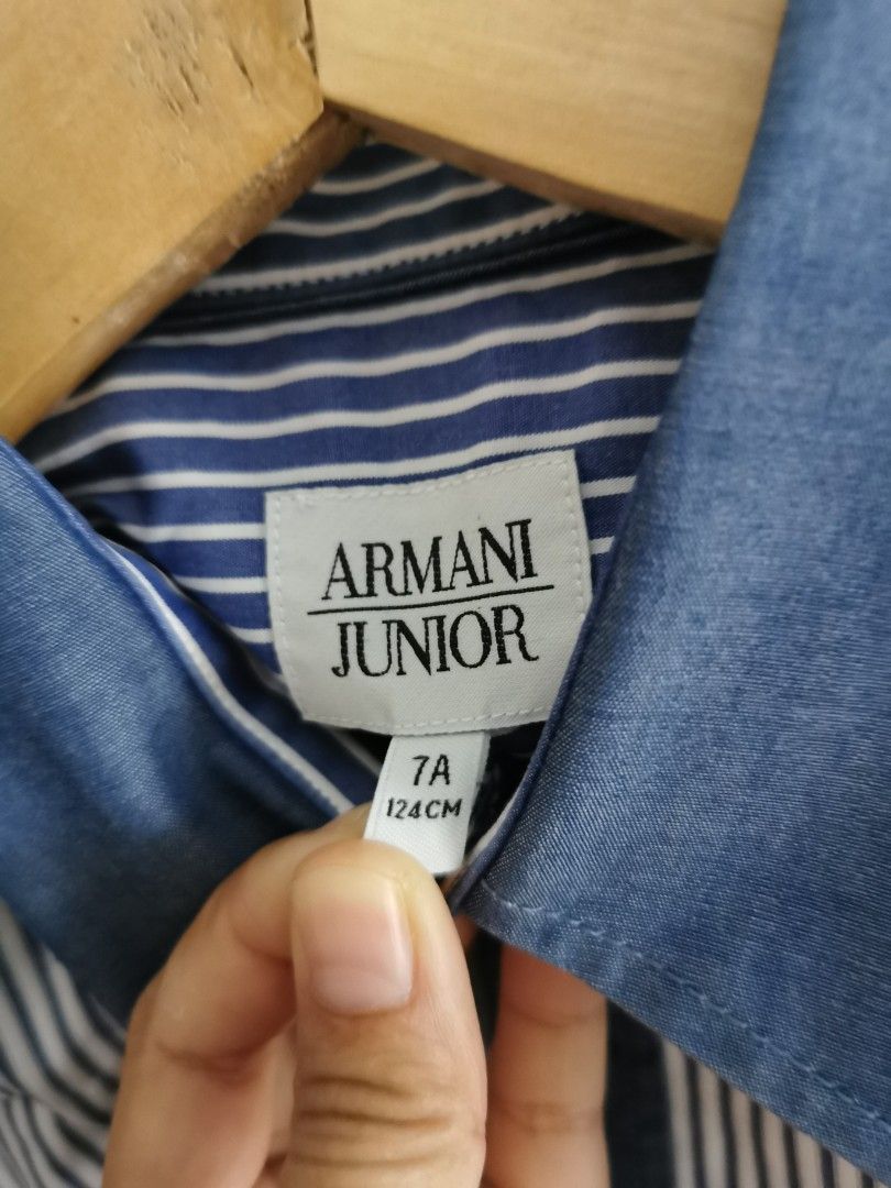 kemeja anak brand Armani Junior size 7 tahun