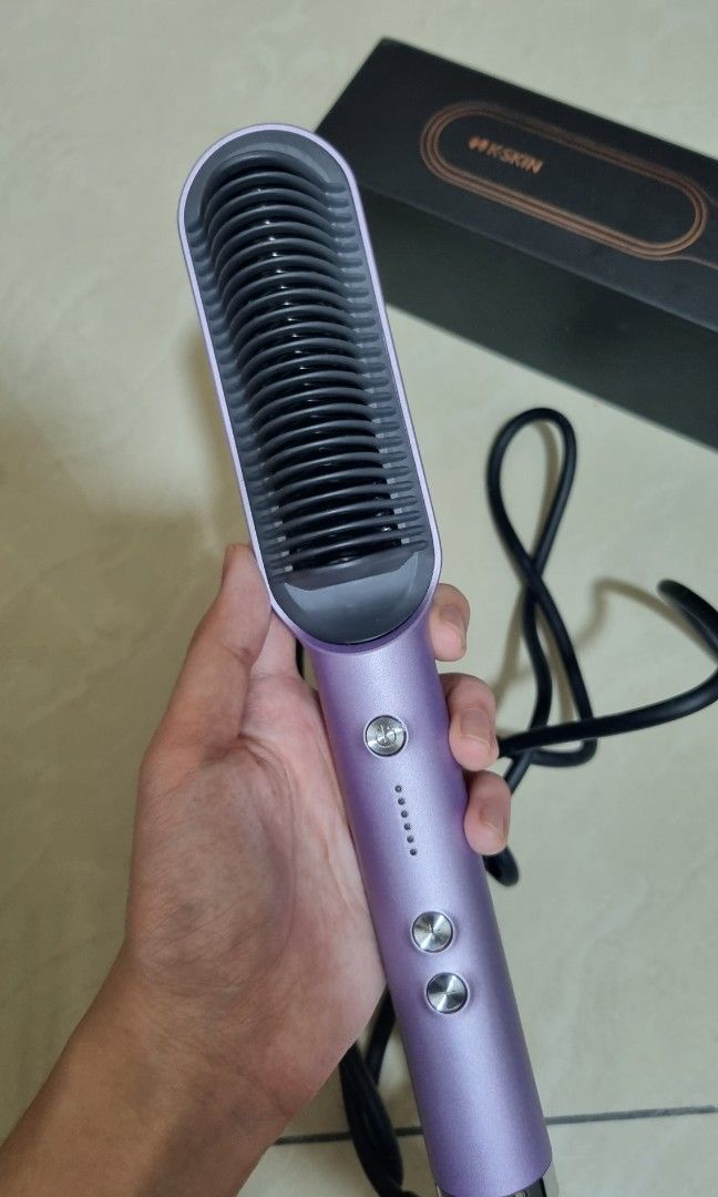 Hair straightener brush krea hot sale
