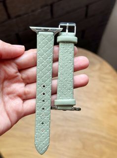 Leather Sage Green Apple Watch Band/Straps  for 38/40/41mm iWatch Series 3 to 8  (Brandnew)