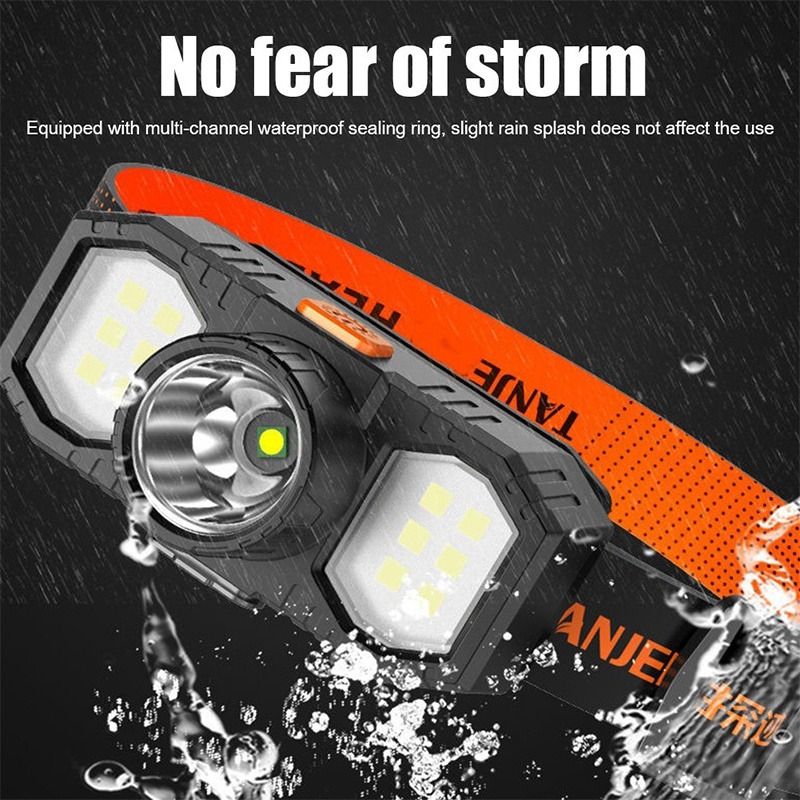 LED Headlamp USB Rechargeable Camping Lantern 18650 Battery Mode XPE  Headlight for Outdoor Hiking Running Fishing, Sports Equipment, Hiking   Camping on Carousell