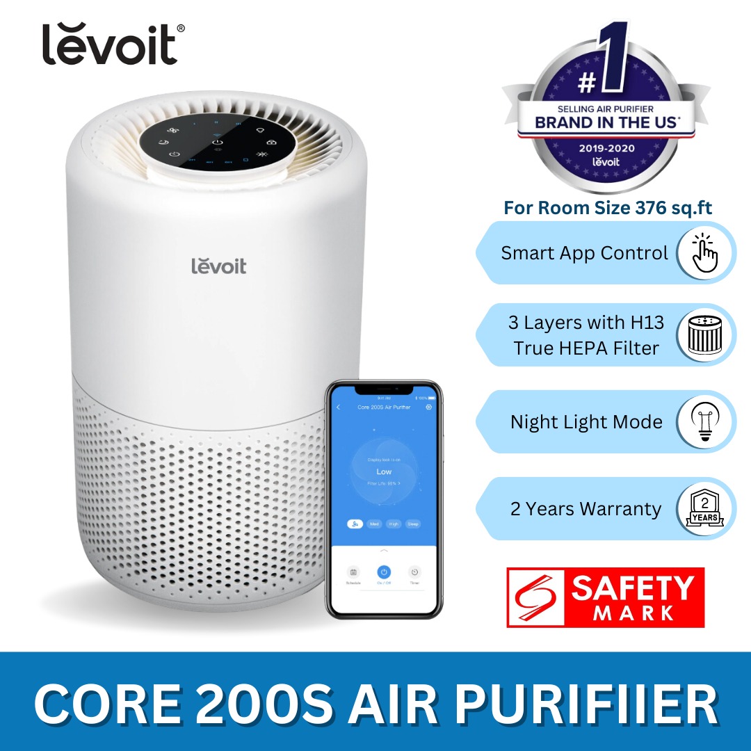 LEVOIT CORE 200S Air Purifier Smart App Control H13 True HEPA