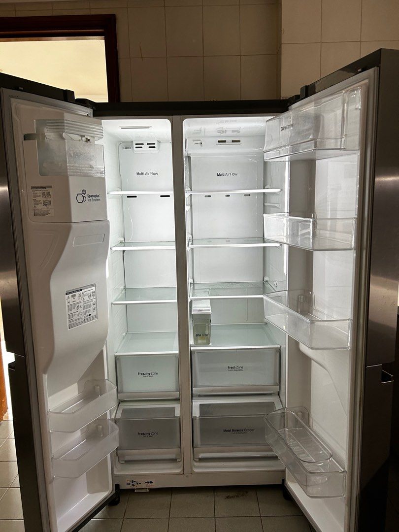 LG side by side door fridge, TV & Home Appliances, Kitchen Appliances