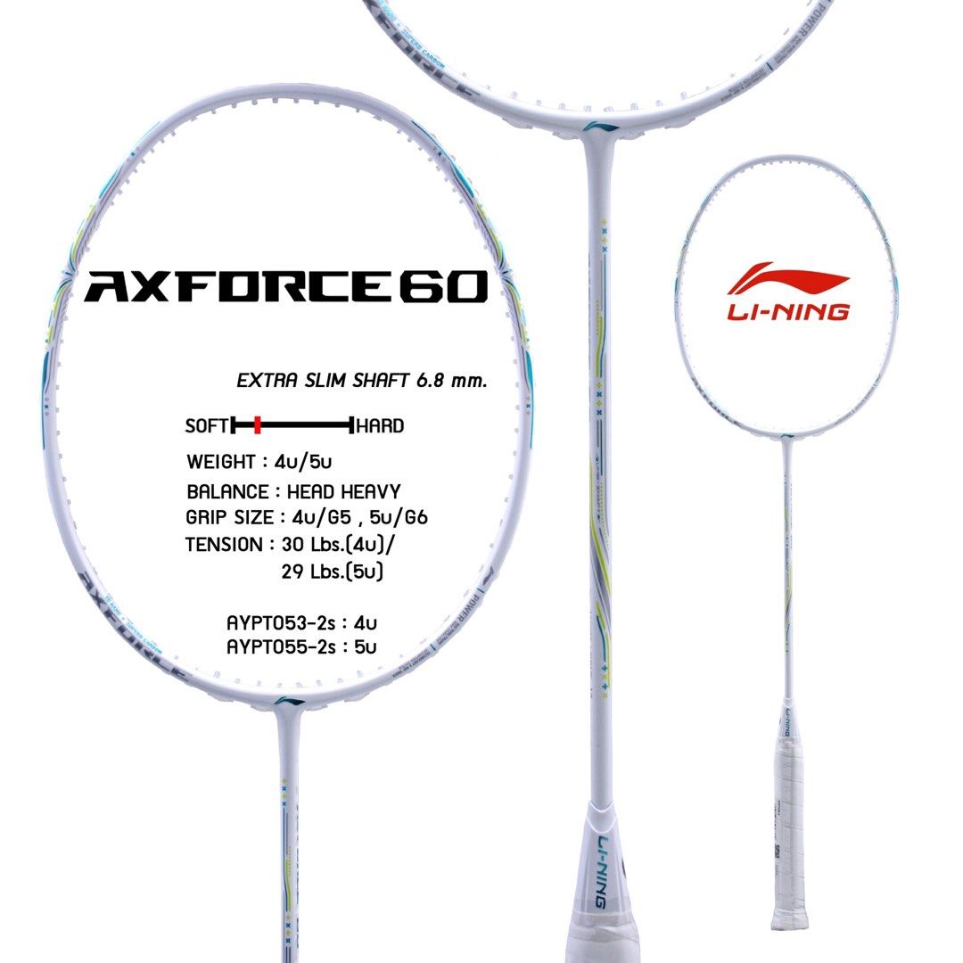 Lining Axforce 60, Sports Equipment, Sports & Games, Racket & Ball ...