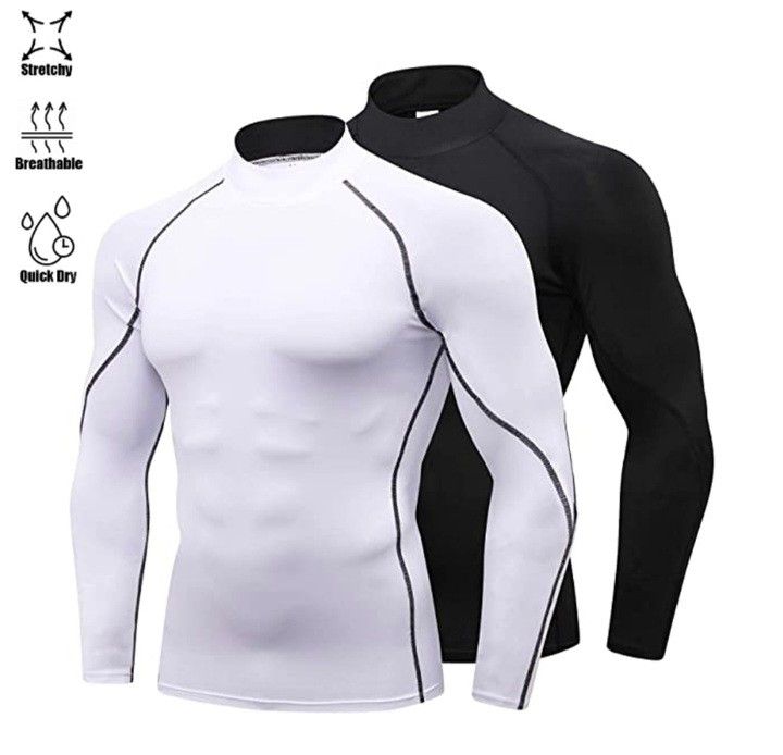 Men's compression long outlet sleeve top
