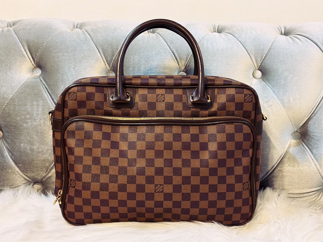 Louis Vuitton Icare Damier Ebene Briefcase Bag Brown