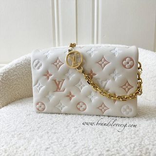 Louis Vuitton Cream Monogram Puffy Lambskin Coussin mm - Handbag | Pre-owned & Certified | used Second Hand | Unisex