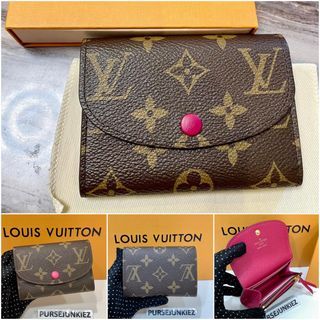 LV Rosalie Damier Azur Rose Ballerine Wallet, Luxury, Bags & Wallets on  Carousell