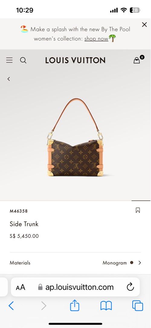 Louis Vuitton Side Trunk (Black), Luxury, Bags & Wallets on Carousell
