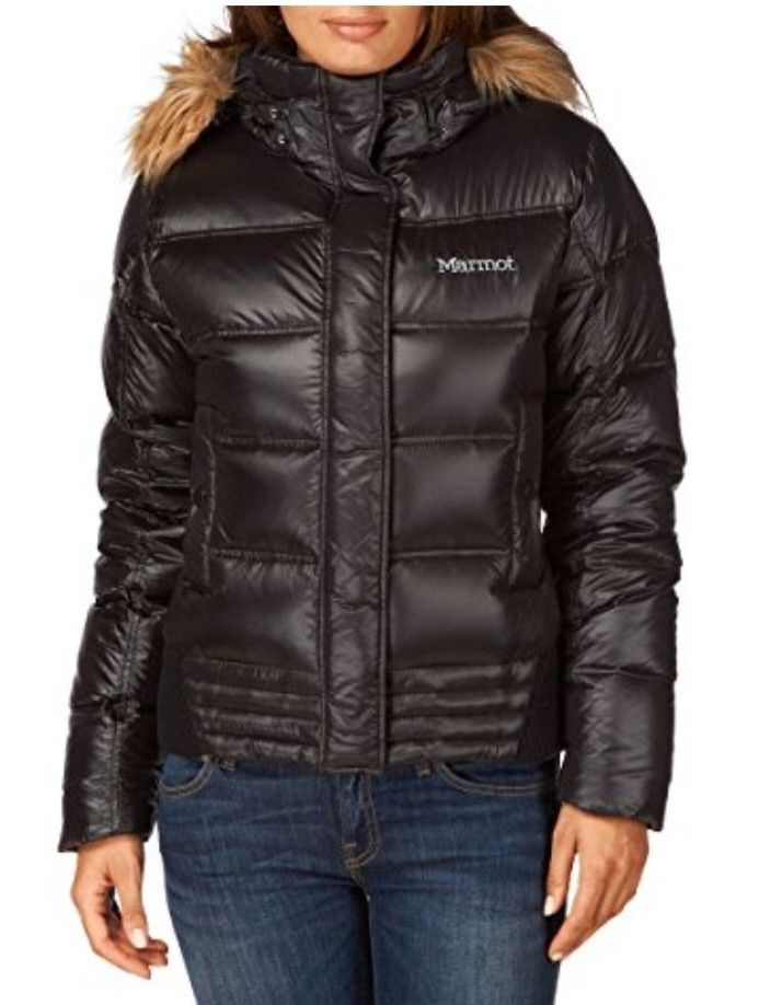 Marmot jacket with fur hood top