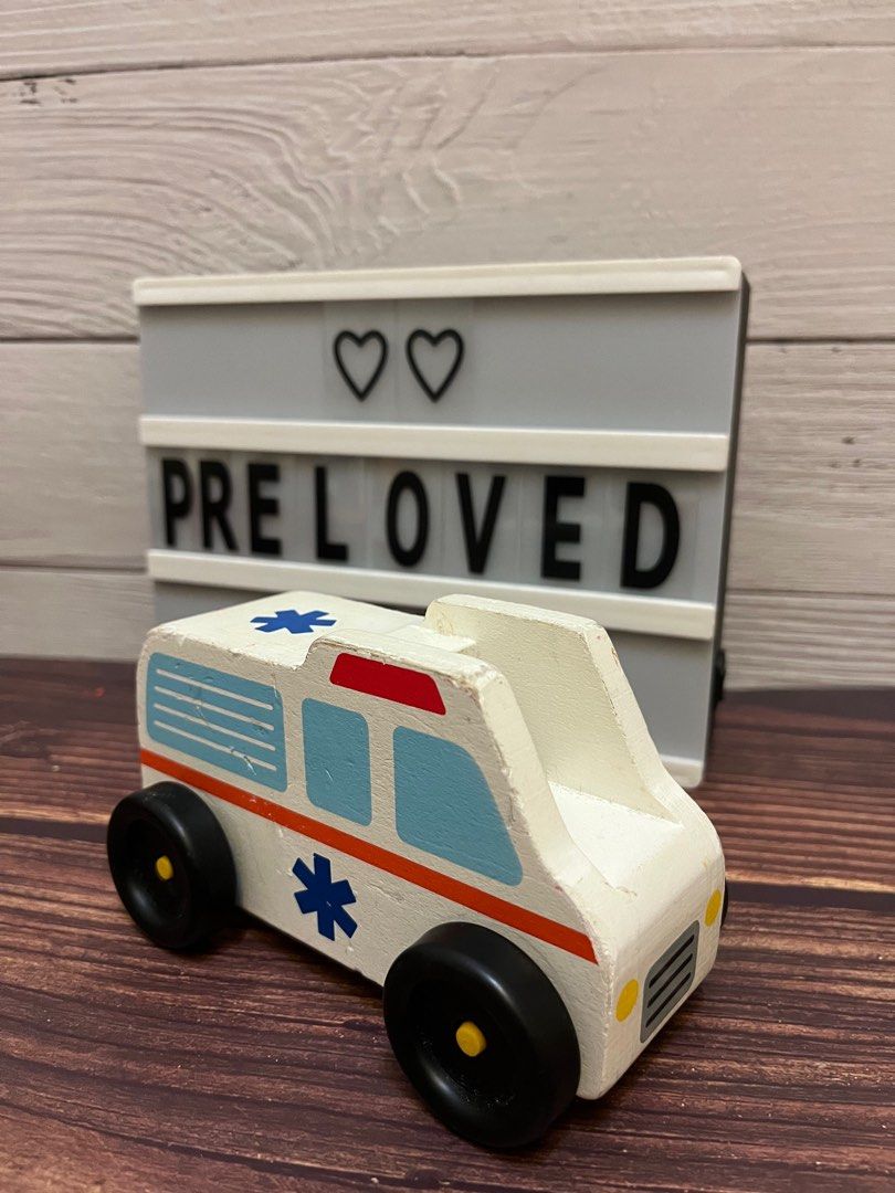 Melissa Doug Wooden Ambulance