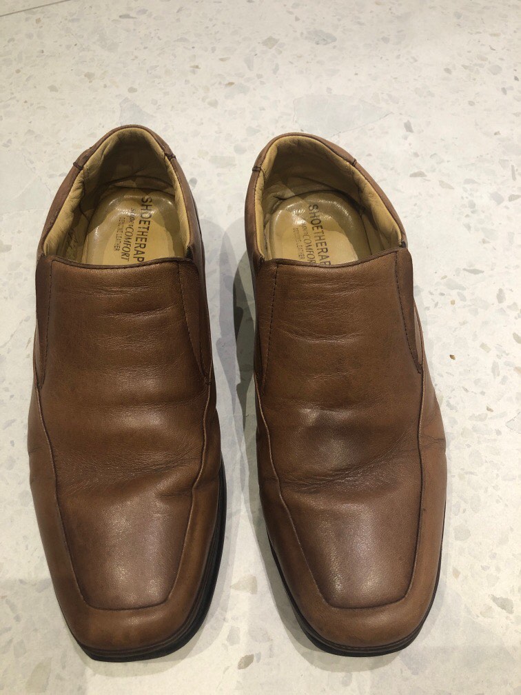 Men s Shoetherapy brown leather shoes Men s Fashion Footwear
