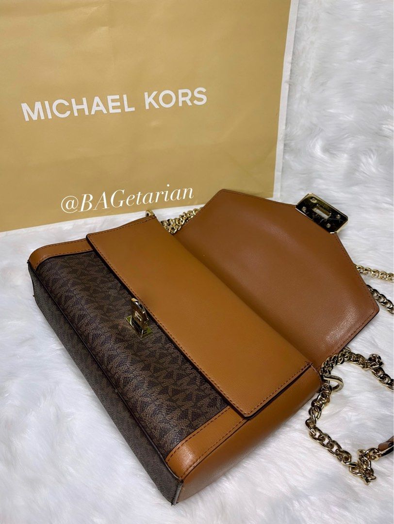 Michael Kors MK Kinsley Medium Convertible Shoulder Flap Crossbody Bag