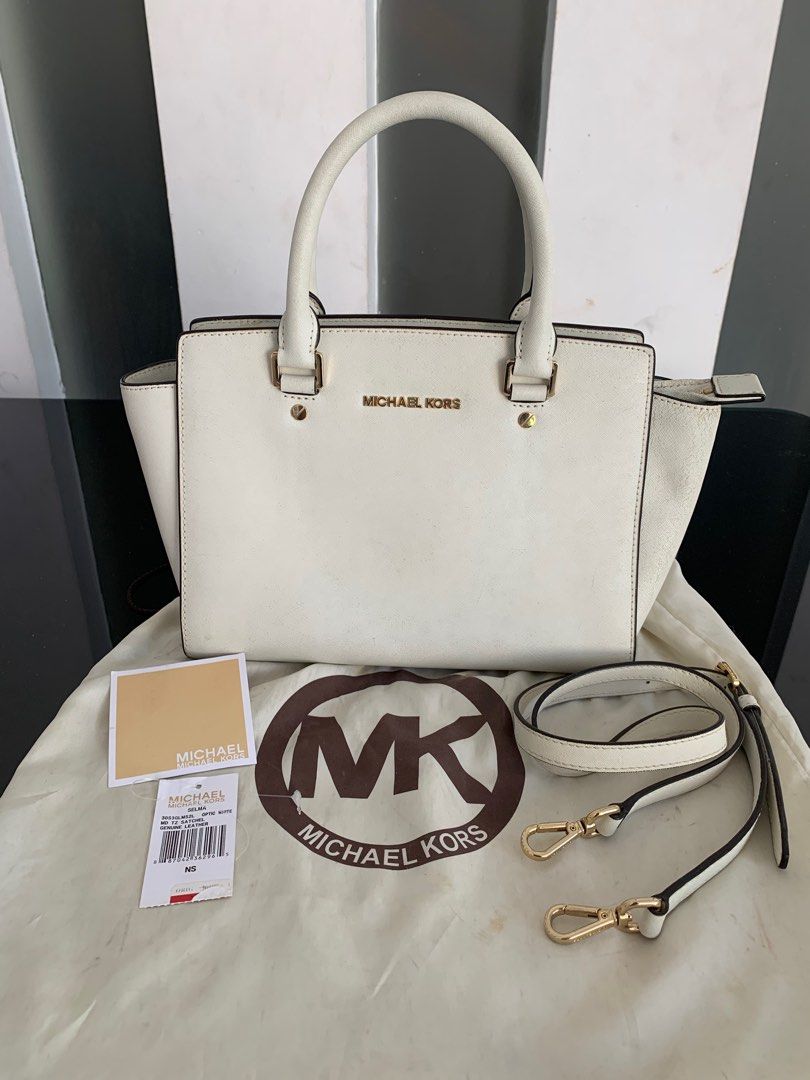 Michael kors selma hot sale optic white