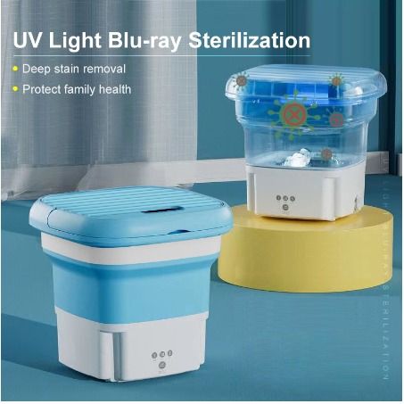 Baby Special Automatic Mini Washing Machine with Dryer UV Light Blu-Ray  Sterilization Foldable Portable Washing