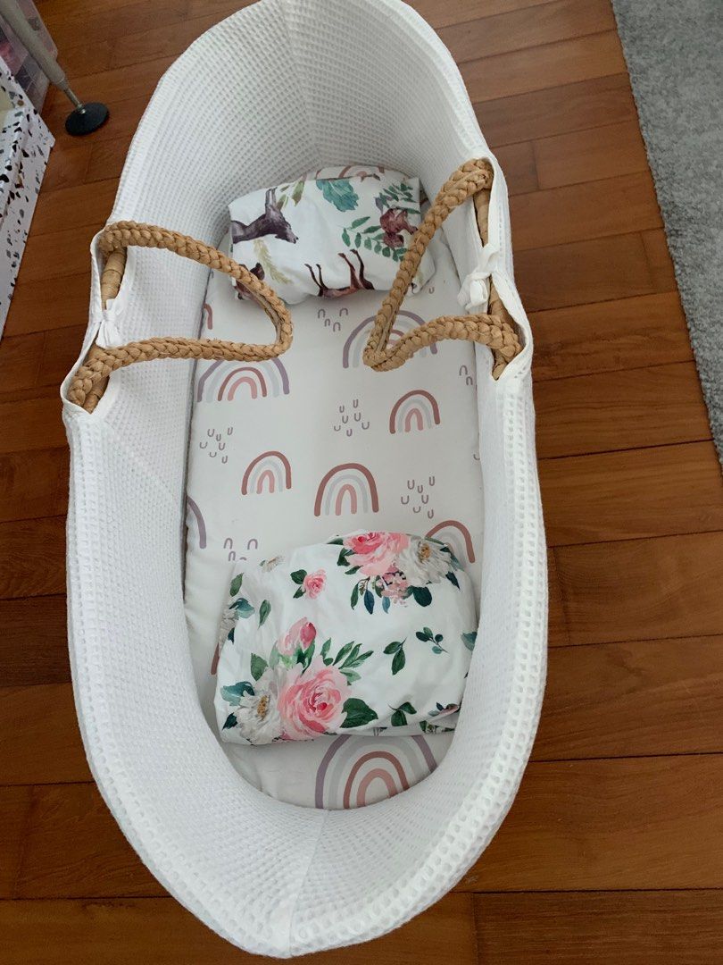 Moses Basket with 3 new sheets, Babies & Kids, Baby Nursery & Kids