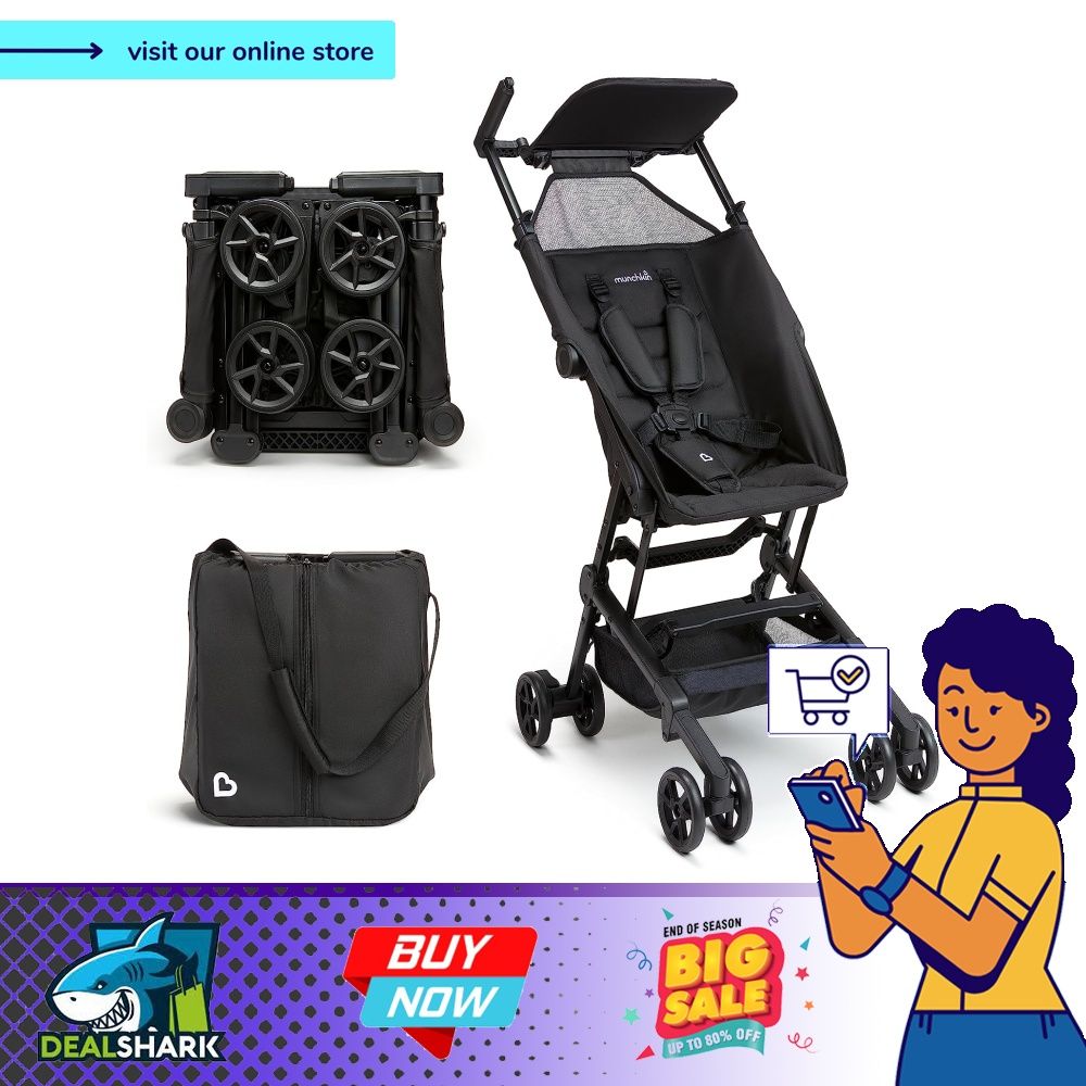 Munchkin Sparrow Ultra Compact Lightweight Travel Stroller for