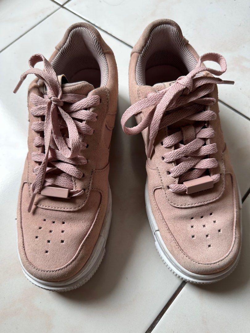 Air force discount one rosa gamuza