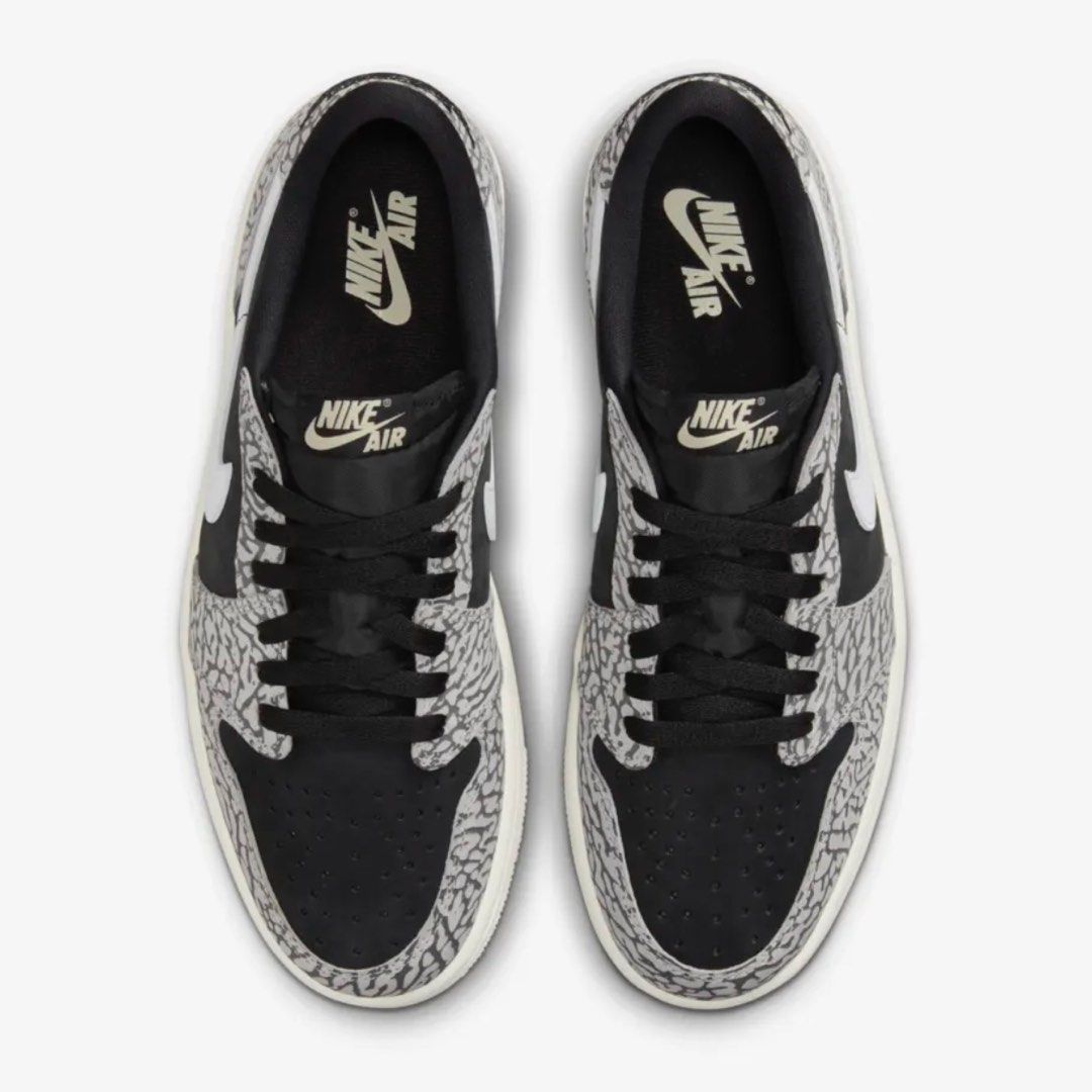 Nike Air Jordan 1 Low Black Cement Men s Fashion Footwear Sneakers on Carousell