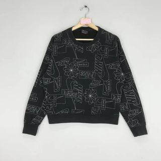 NIKE ALL OVERPRINTED SWOOSH LOGO SWEATSHIRTS