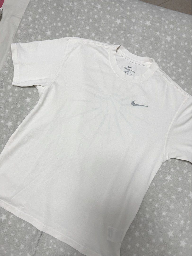 white nike t shirt black tick