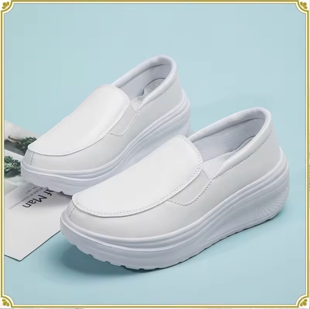Nursing White Shoes, Women's Fashion, Footwear, Sneakers on Carousell