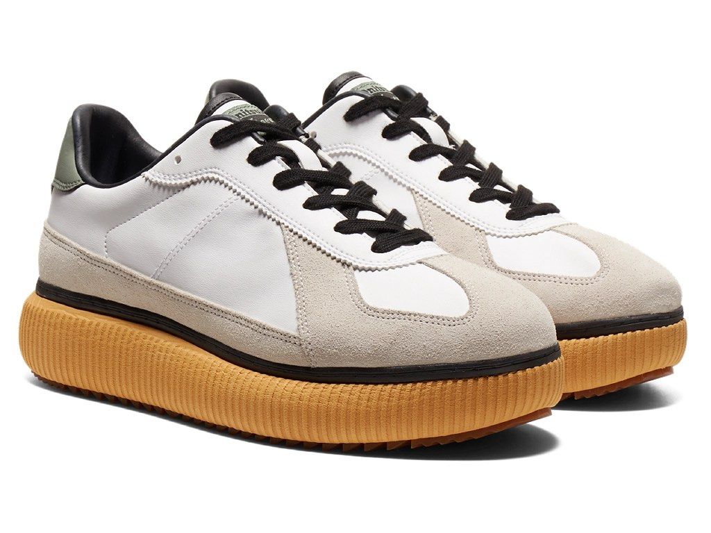Onitsuka Tiger Delecity (White/Burnt Olive) (Category: Sneakers) located in Singapore. Submitted by syyy19 (Listing ID 1239767314, Image 1). Description: Worn once and it is abit loose for me cause I’m actually a size 37-37.5! This is size 38! Gotten the wrong size cause there weren’t size 37 in store when I bought it ): Color: White/Burnt Olive Bought at SG original Price: SGD $210 .