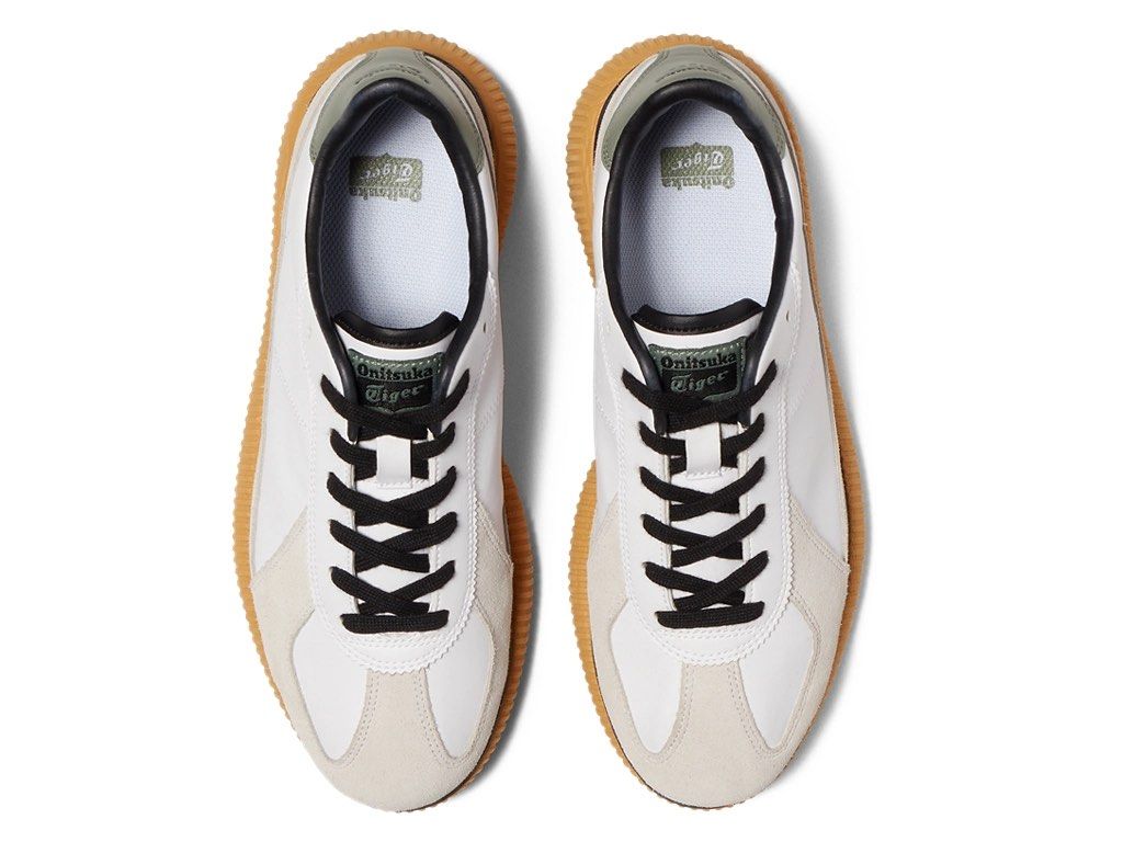 Onitsuka Tiger Delecity (White/Burnt Olive) (Category: Sneakers) located in Singapore. Submitted by syyy19 (Listing ID 1239767314, Image 3). Description: Worn once and it is abit loose for me cause I’m actually a size 37-37.5! This is size 38! Gotten the wrong size cause there weren’t size 37 in store when I bought it ): Color: White/Burnt Olive Bought at SG original Price: SGD $210 .
