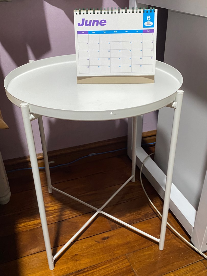 Original IKEA GLADOM tray / side table in White on Carousell