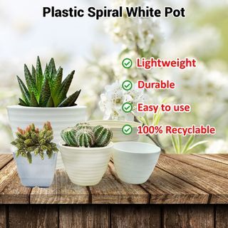 Plastic Spiral Plant Pot Flower Pot Indoor/Outdoor Round,Square Cup Garden Pots