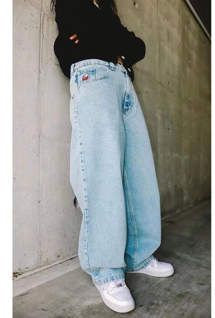 Polar Big Boy Jeans Light Blue Baggy, 男裝, 褲＆半截裙, 牛仔褲 Carousell