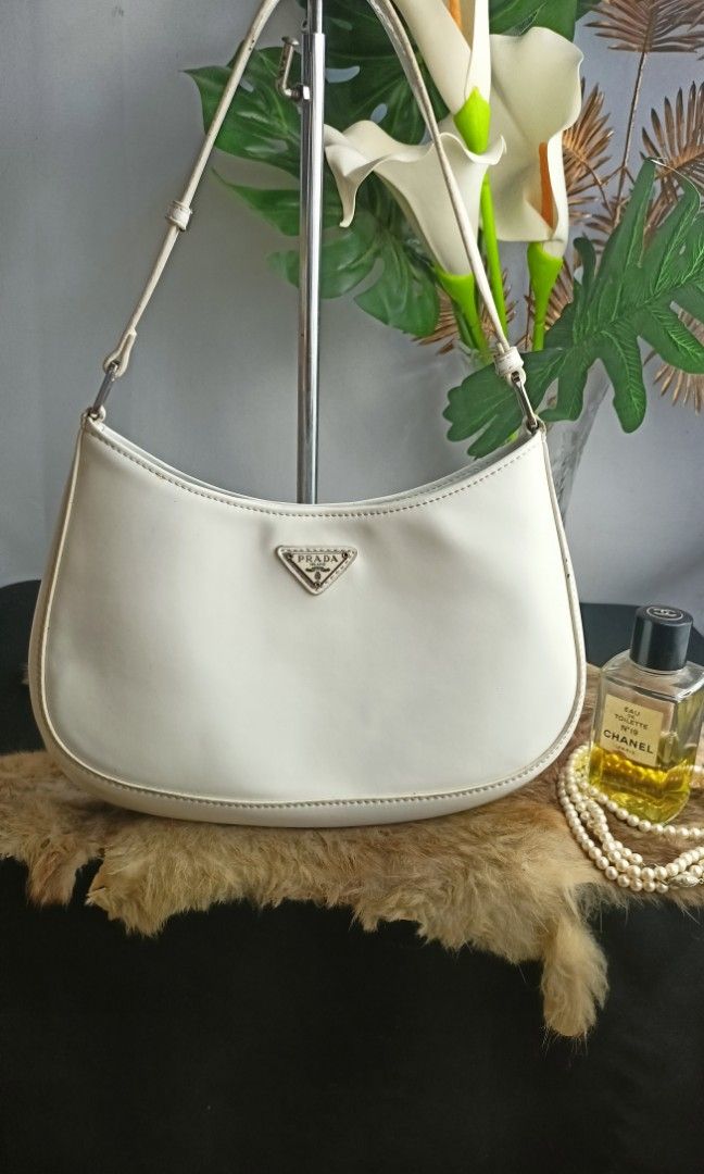 Mango off white shoulder bag (prada cleo dupe), Women's Fashion, Bags &  Wallets, Shoulder Bags on Carousell
