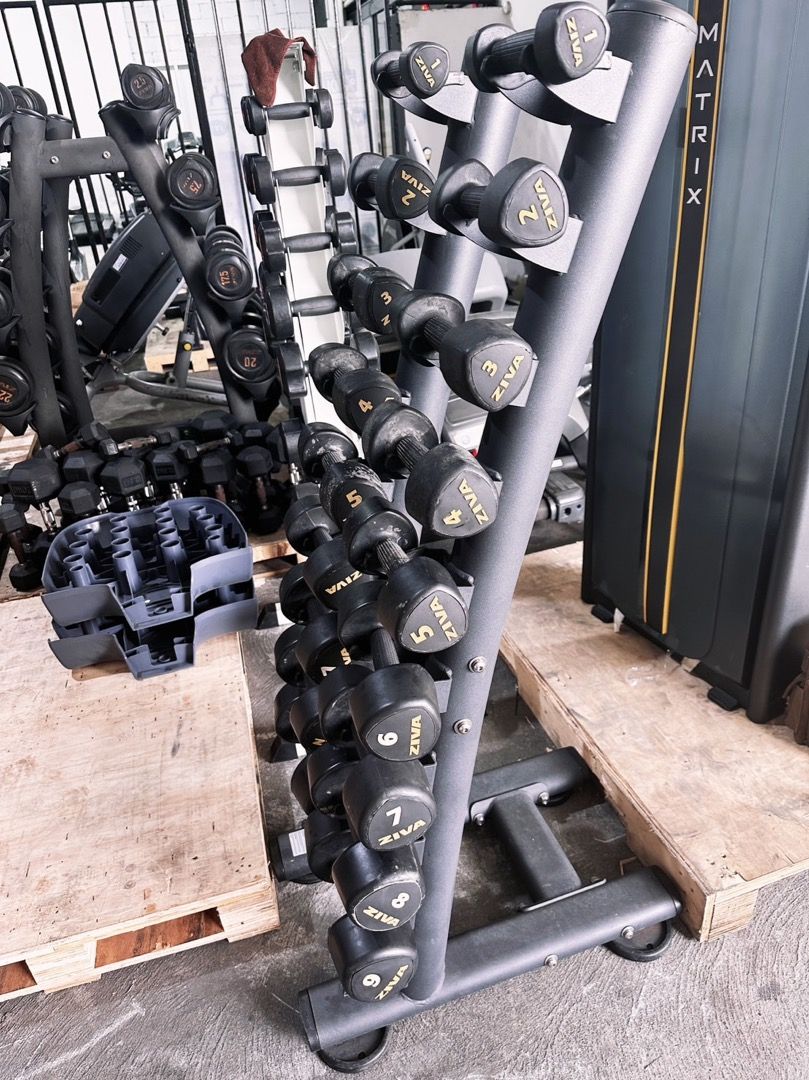 Pre owned 1 9kg Dumbbells Sports Equipment Exercise Fitness