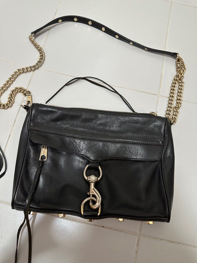 Rebecca Minkoff MAC Crossbody black with gold hardware LARGE