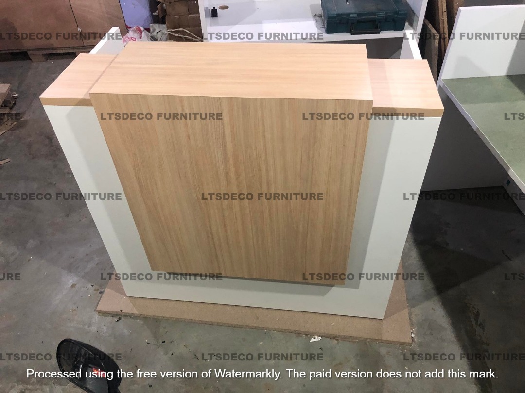 Reception Table Counter Table Desk Office Partition Laminated Finish