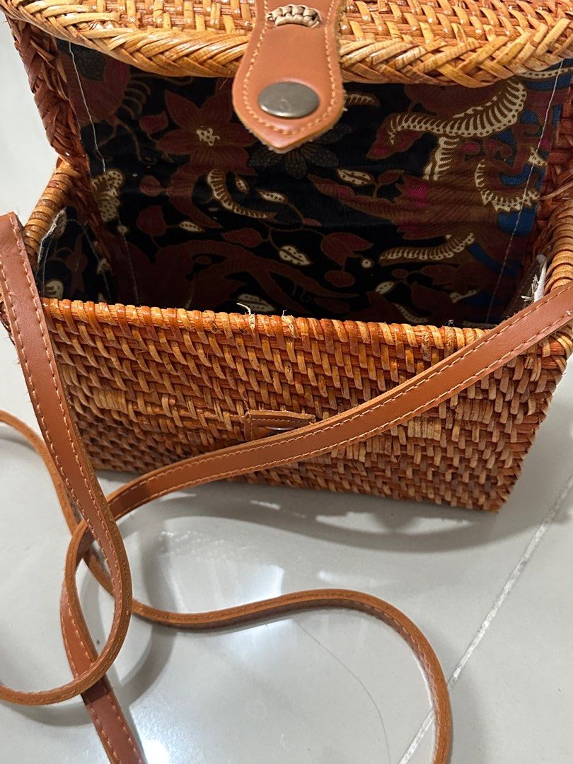 Rectangle Rattan bag (Bali) on Carousell