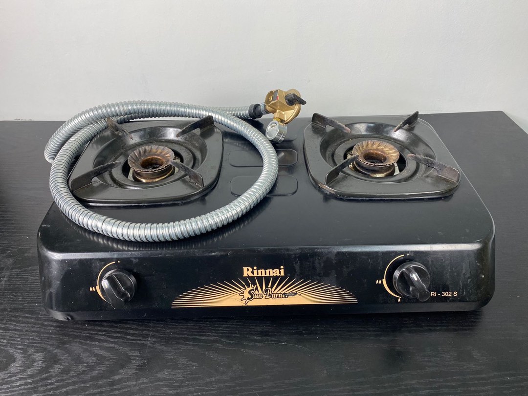 Rinnai RI-302S Kompor Gas 2 Tungku Teflon ri 302 s rinai ri302s bekas ...