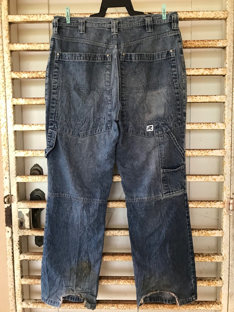 ROUTE 66 Carpenter Jeans Big Pocket Baggy Waist 34 Authentic