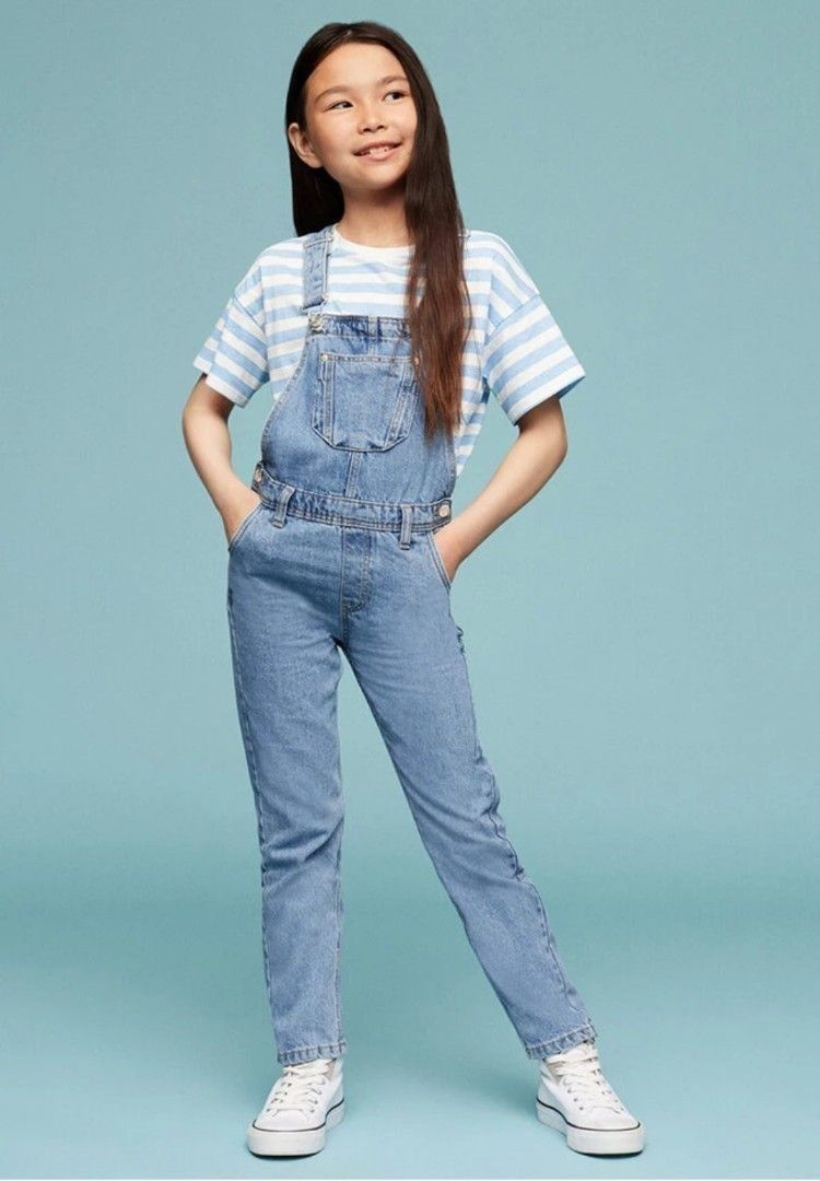 Girls 2024 denim dungarees