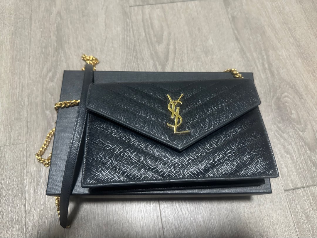 💯Authentic YSL Small Envelope WOC GHW, Luxury, Bags & Wallets on Carousell