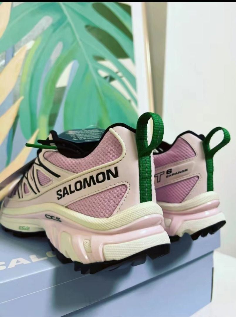 Sandy Liang x Salomon XT-6 Expanse 跑步鞋白粉紫男女通用款, 男裝