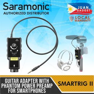 Saramonic SmartRig II XLR Mic & 1/4 Guitar Adapter with Phantom Power Preamp for Smartphones  | JG Superstore