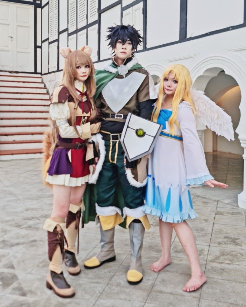 Shield Hero Tate No Yuusha Naofumi Iwatani Raphtalia Cosplay Cos Set Wig Costume