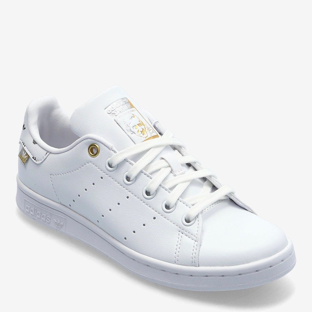 White and clearance gold adidas shoes