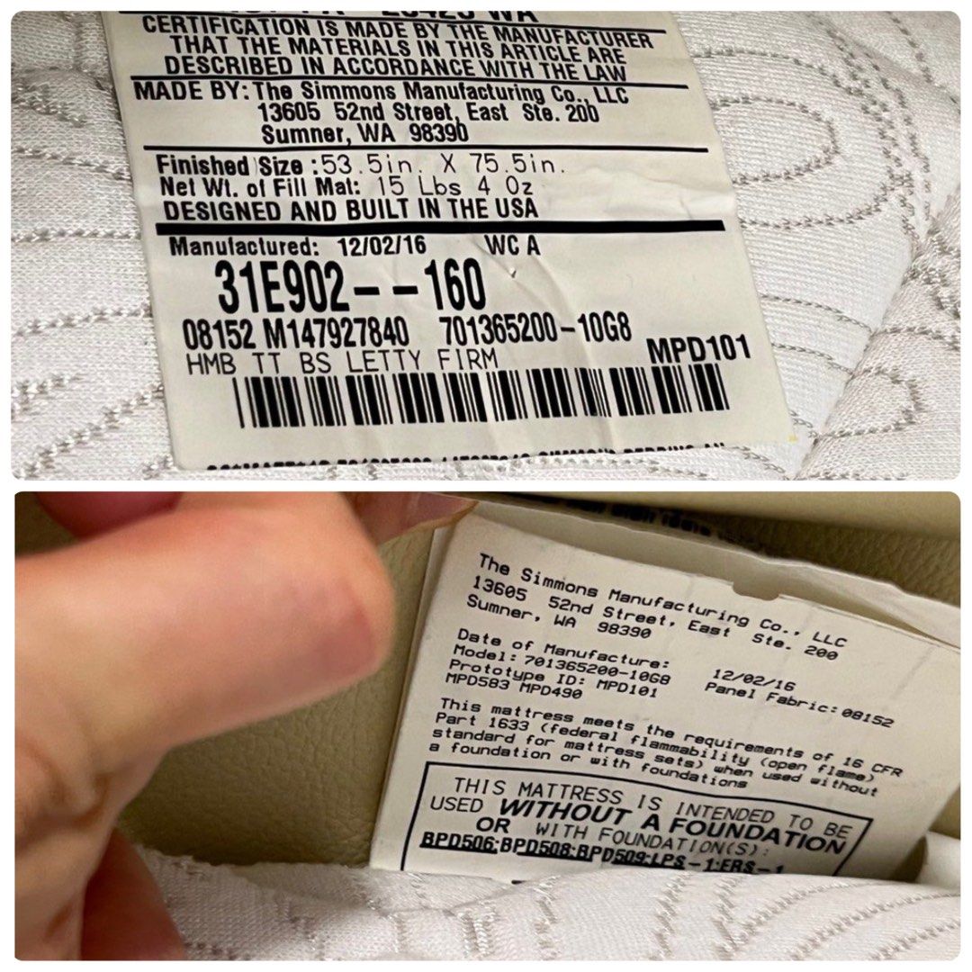 SIMMONS BeautySleep LETTY FIRM