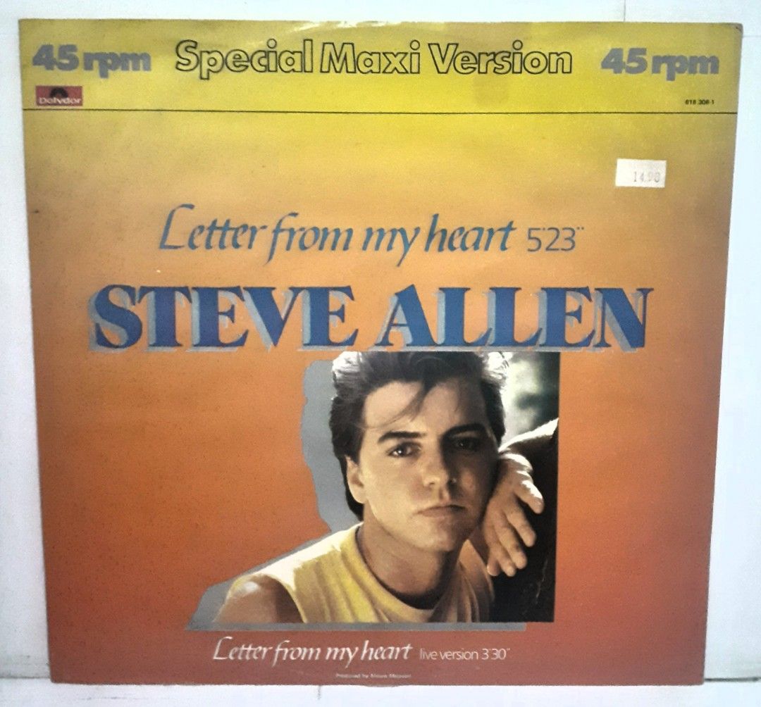 Steve allen letter from my heart 12 inch remix hobbies toys