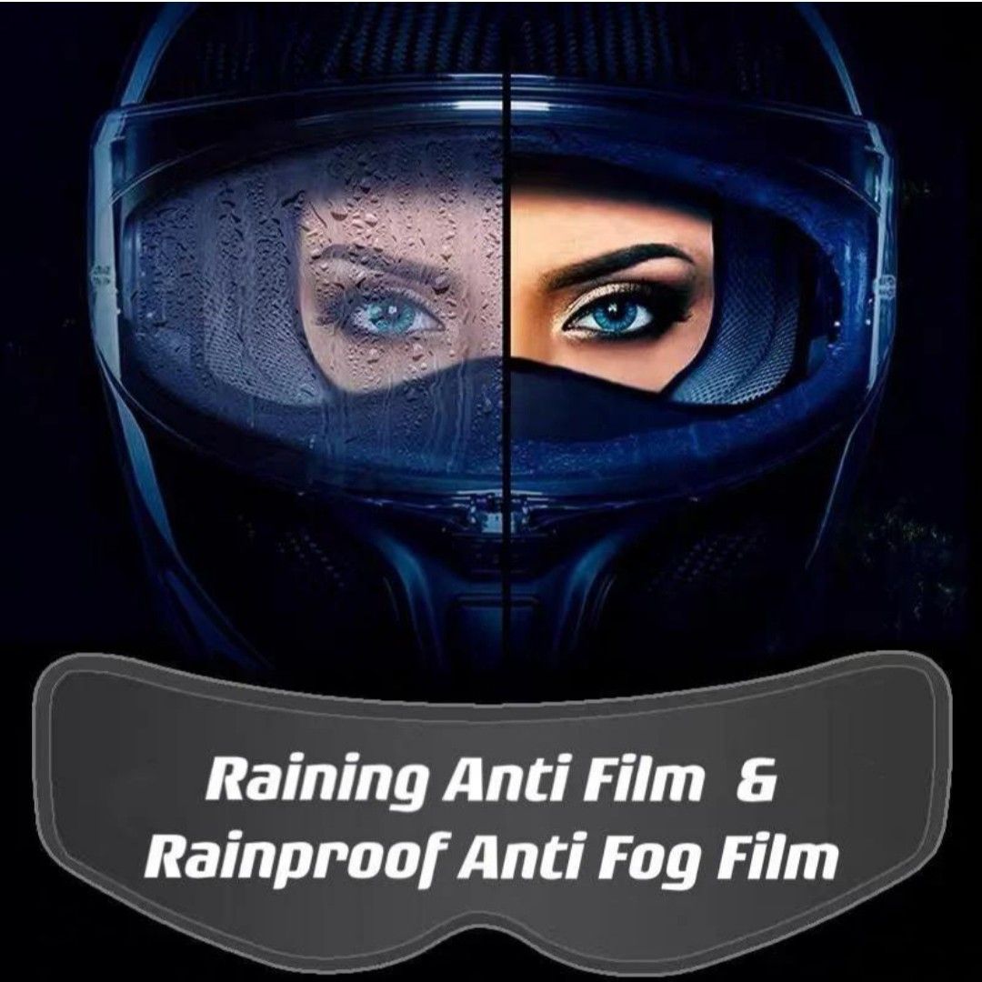 Sticker Film Kaca Helm Anti Air Hujan Waterproof Embun Kabut Asap Fog u