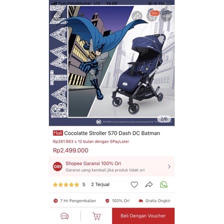 Stroller cocolatte batman Bayi Anak Kereta Kursi Goyang