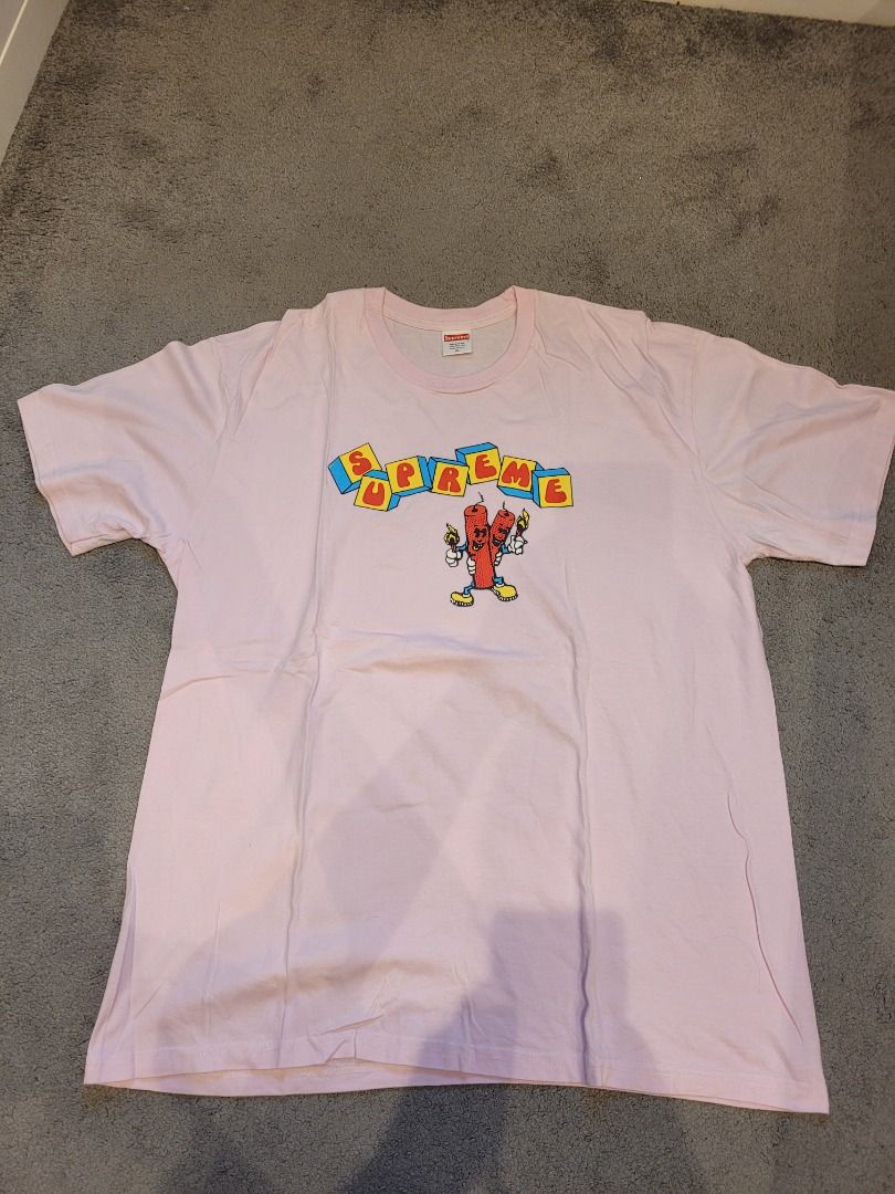 Supreme Dynamite Tee Pink, 男裝, 上身及套裝, T-shirt、恤衫、有領衫