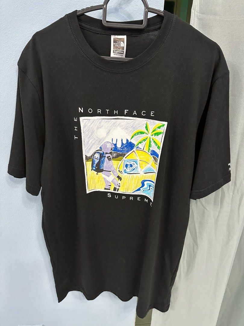North face x supreme t shirt hot sale